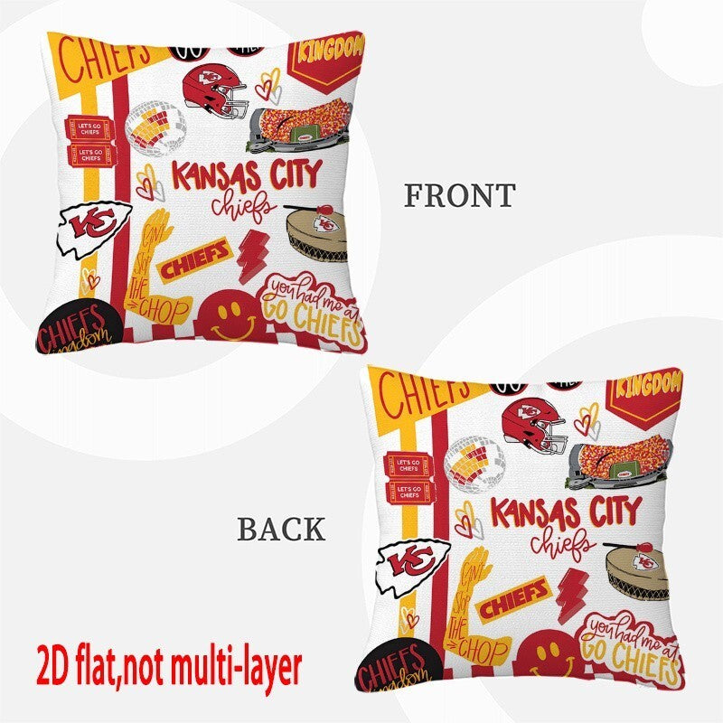 Kansas City Chiefs Pillow Case Chiefs Pillow Cover ( Without Pillow Insert ) Style 30