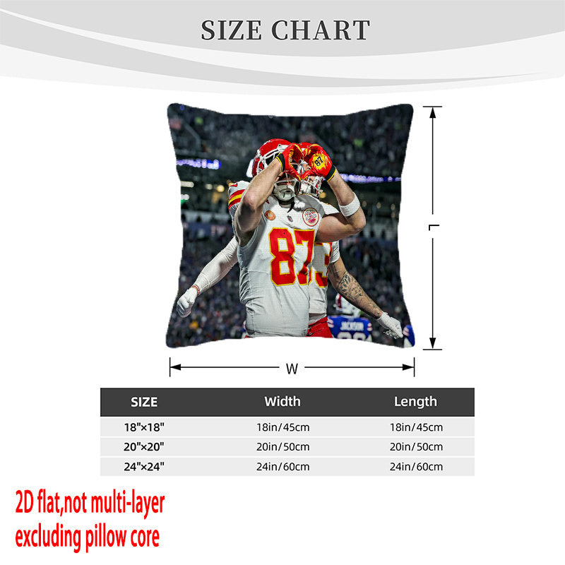 Kansas City Chiefs Pillow Case Chiefs Pillow Cover ( Without Pillow Insert ) Style 52
