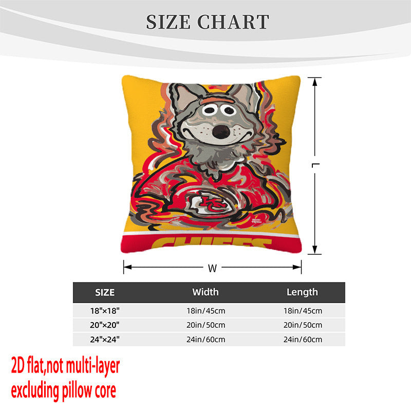 Kansas City Chiefs Pillow Case Chiefs Pillow Cover ( Without Pillow Insert ) Style 55