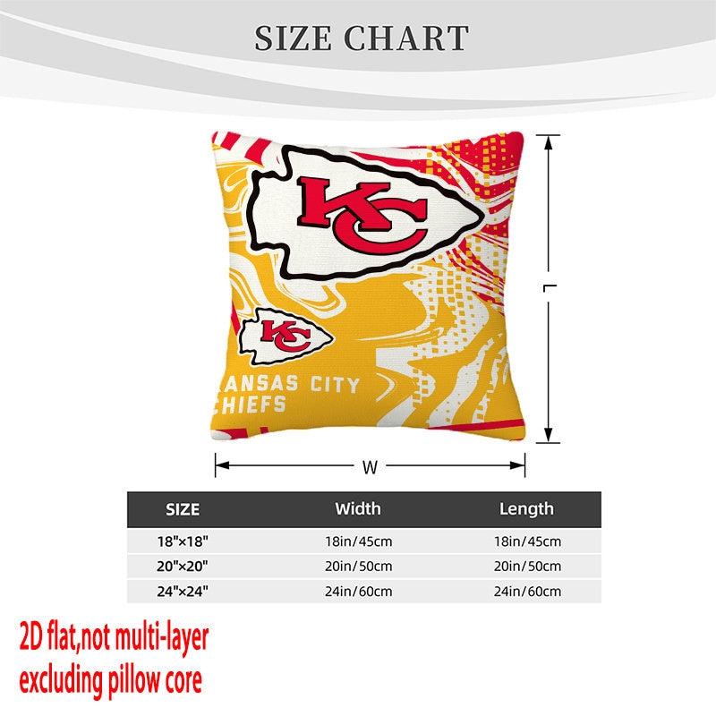 Kansas City Chiefs Pillow Case Chiefs Pillow Cover ( Without Pillow Insert ) Style 79