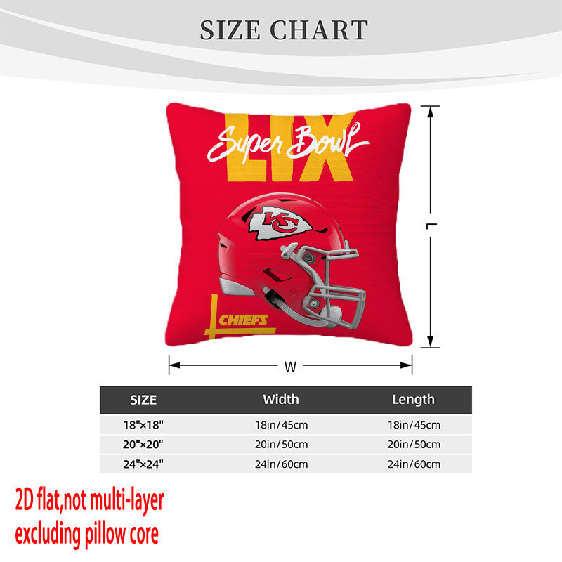 Kansas City Chiefs Pillow Case Chiefs Pillow Cover ( Without Pillow Insert ) Style 82