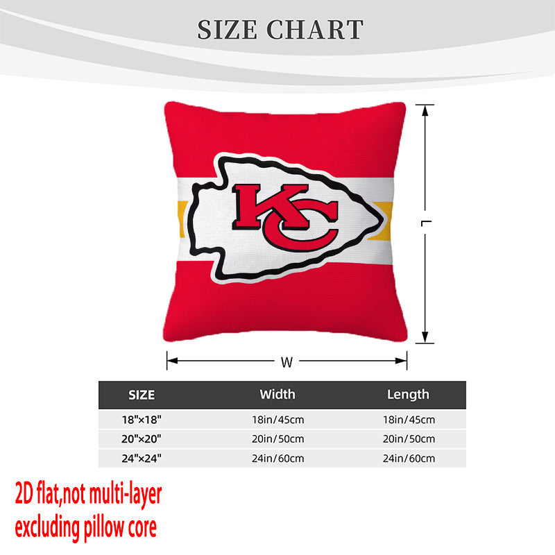 Kansas City Chiefs Pillow Case Chiefs Pillow Cover ( Without Pillow Insert ) Style 8