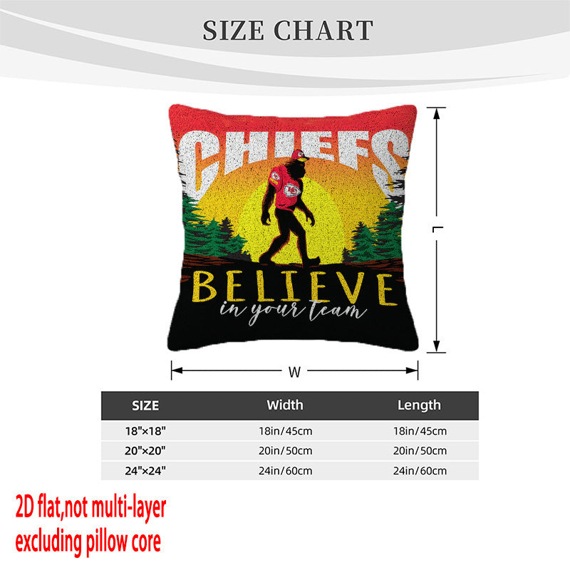 Kansas City Chiefs Pillow Case Chiefs Pillow Cover ( Without Pillow Insert ) Style 90