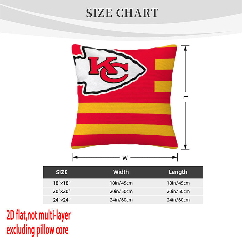 Kansas City Chiefs Pillow Case Chiefs Pillow Cover ( Without Pillow Insert ) Style 96
