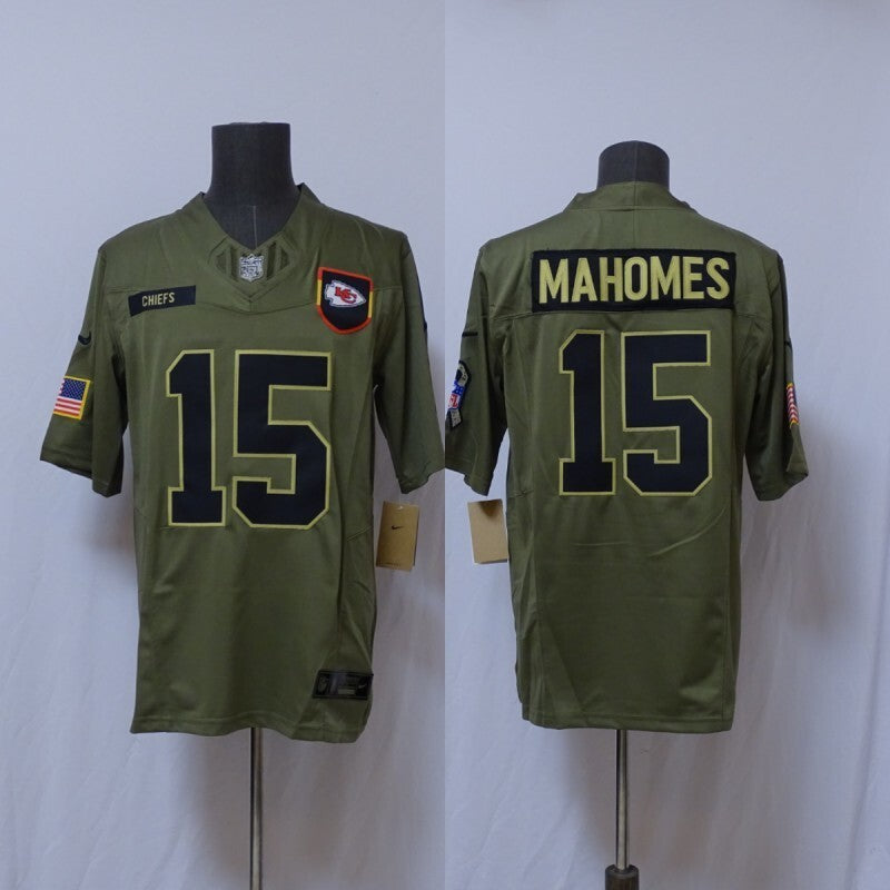 Kansas City Chiefs #15 Patrick Mahomes 25 Salute