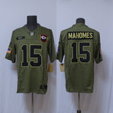 Kansas City Chiefs #15 Patrick Mahomes 25 Salute