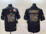 Kansas City Chiefs #15 Patrick Mahomes Chiefs Black Gold Adult
