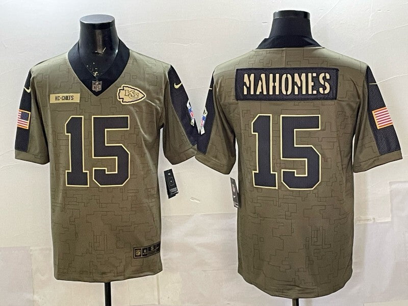 Kansas City Chiefs #15 Patrick Mahomes Chiefs Salute
