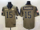Kansas City Chiefs #15 Patrick Mahomes Chiefs Salute