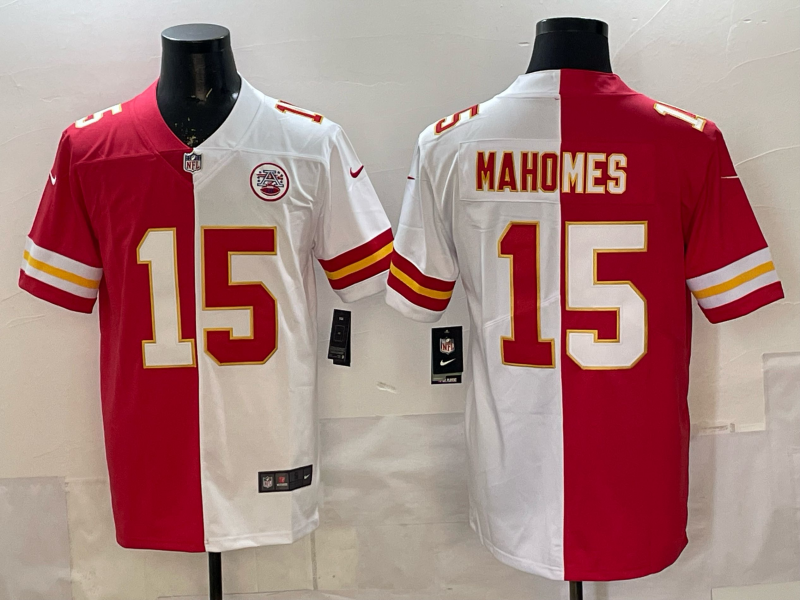Kansas City Chiefs #15 Patrick Mahomes Chiefs Split Adult