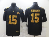 Kansas City Chiefs #15 Patrick Mahomes II Black Leopard Print 091