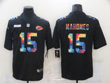 Kansas City Chiefs #15 Patrick Mahomes Rainbow Edition Adult 736