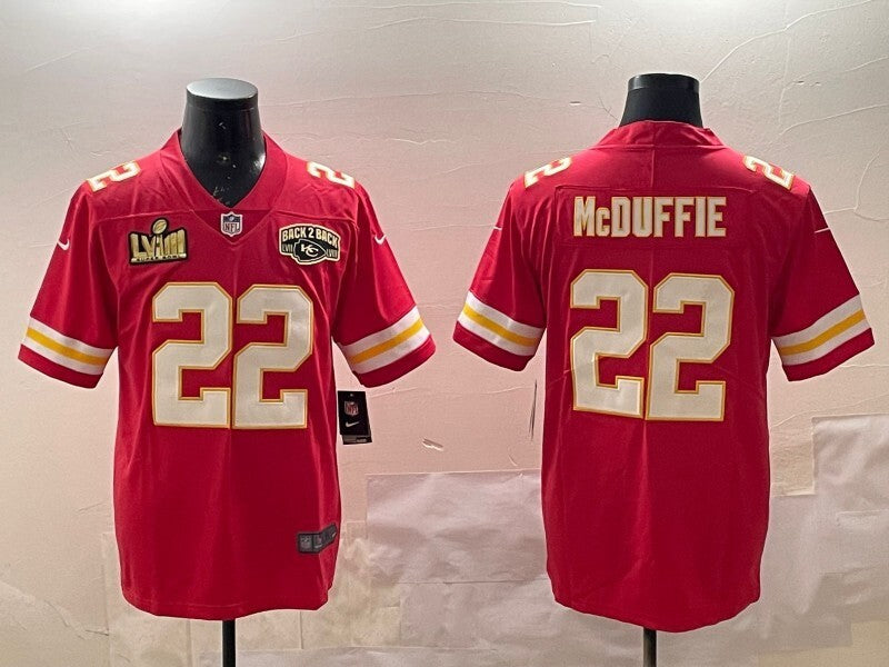 Kansas City Chiefs #22 Trent Mcduffie Chiefs V2 Style 1