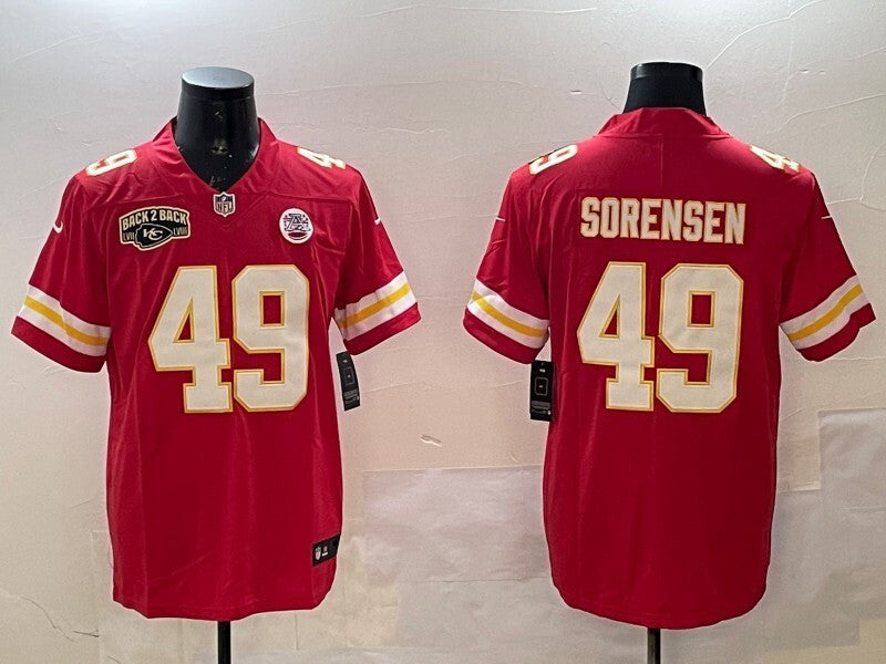 Kansas City Chiefs #49 Daniel Sorensen Chiefs V2 Style 7