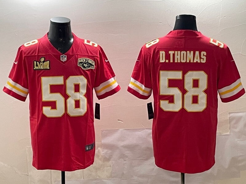 Kansas City Chiefs #58 Derrick Thomas Chiefs V2 Style 1