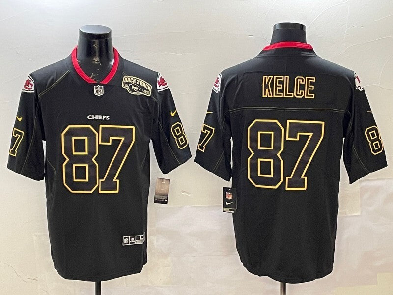 Kansas City Chiefs #87 Travis Kelce Chiefs Black Classic Adult