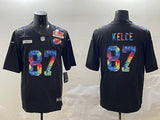 Kansas City Chiefs #87 Travis Kelce Chiefs Rainbow Style 2