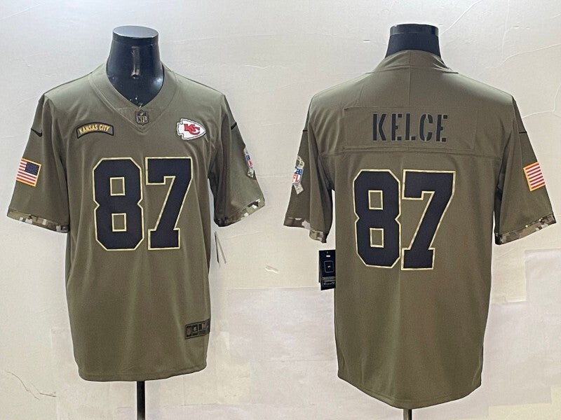 Kansas City Chiefs #87 Travis Kelce Chiefs Salute Style 1