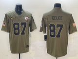 Kansas City Chiefs #87 Travis Kelce Chiefs Salute Style 1