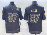 Kansas City Chiefs #87 Travis Kelce Chiefs Salute Style 3