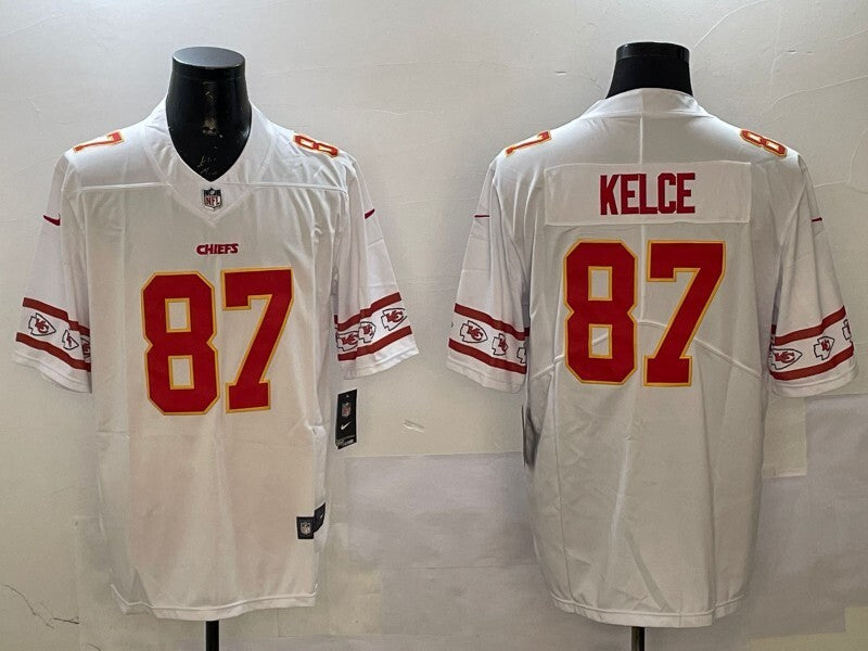 Kansas City Chiefs #87 Travis Kelce Long Sleeve Logo Adult