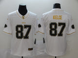 Kansas City Chiefs #87 White Retro Gold 234