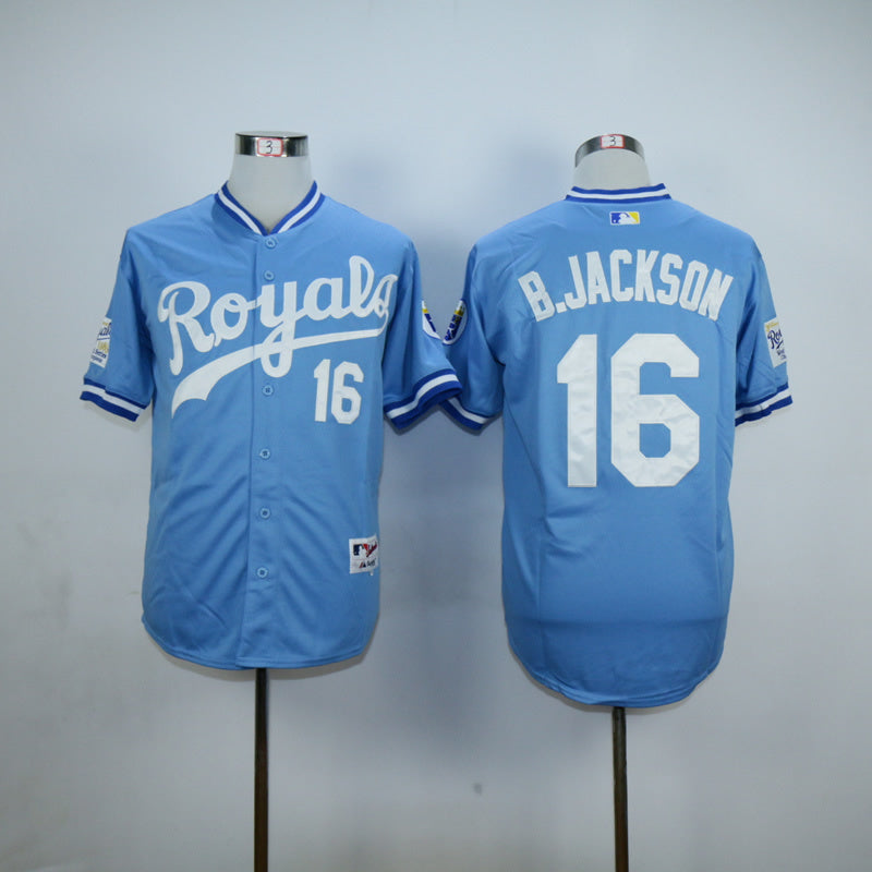 Kansas City Royals #16 Bo Jackson Royals 16 Light Blue 1985 Inverted
