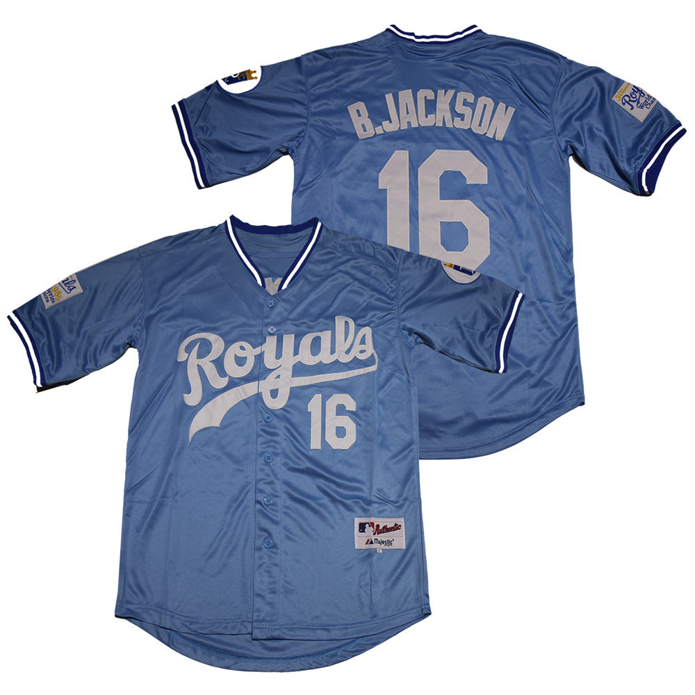 Kansas City Royals #16 Bo Jackson Royals 16 Light Blue 1987 Inverted