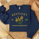Kentucky Goldenrod Embroidered State Flower Sweatshirt, Hometown Embroidered Shirt, Favorite Flower Embroidered Shirt