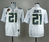 LaMichael James 21 White Battle Edition Pac-10 2011 BCS Logo