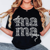 Lace Mama Coquette T-Shirt, Mama T-Shirt, Floral Mama Chinoiserie T-Shirt, Mama Varsity T-Shirt, Mothers Day T-Shirt, Gift for Mom, Lace Coquette Bow T-Shirt