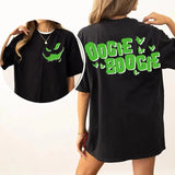 Layered Halloween 2 Sided Shirt, O0gie B0ogie Shirt, Nightmare Before Shirt, Unisex Short Sleeve Tee, Casual Clothing Womenswear