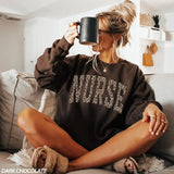 Leopard Nurse Sweatshirt, RN Shirt, Cute Nurse Shirt,Nursing School Sweatshirt, Registered Nurse Sweatshirt