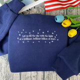 Let Us Fill The Sky With The Light Of A Brilliant, Brilliant Billion Of Stars Embroidered Sweatshirt, Kamala Quote Embroidered Shirt Sweatshirt Hoodie, Women Right Shirt, Feminist Shirt
