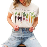 Let's root for each other and watch each other grow T-shirt, Gardening Vegetable Green Thumb Tshirt Streetwear Casual Comfort