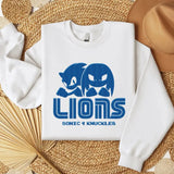 Lions Sonic & Knuckles Embroidered Sweatshirt, T-Shirt, Gift For Fan