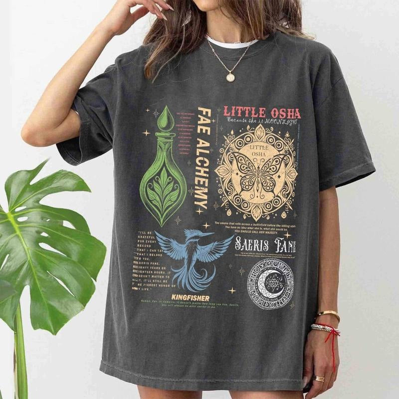 Little Osha Butterfly Comfort Colors Shirt, Quicksilver Callie Hart T-shirt, Saeris Fane Kingfisher Inspired Tee, Bookish Gift G5RB8