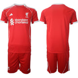 Liverpool Blank 2025 Red Home Soccer Jersey Suit
