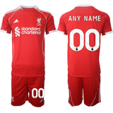 Liverpool Custom 2025 Red Home Soccer Jersey Suit