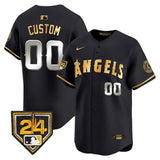 Los Angeles Angels Active Player Custom Black Gold 2024 Spring Training Patch Premier