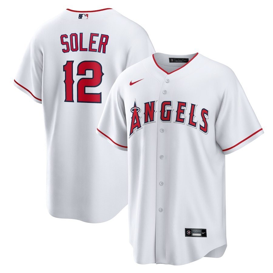Los Angeles Angels #12 Jorge Soler Home Replica Jersey - White