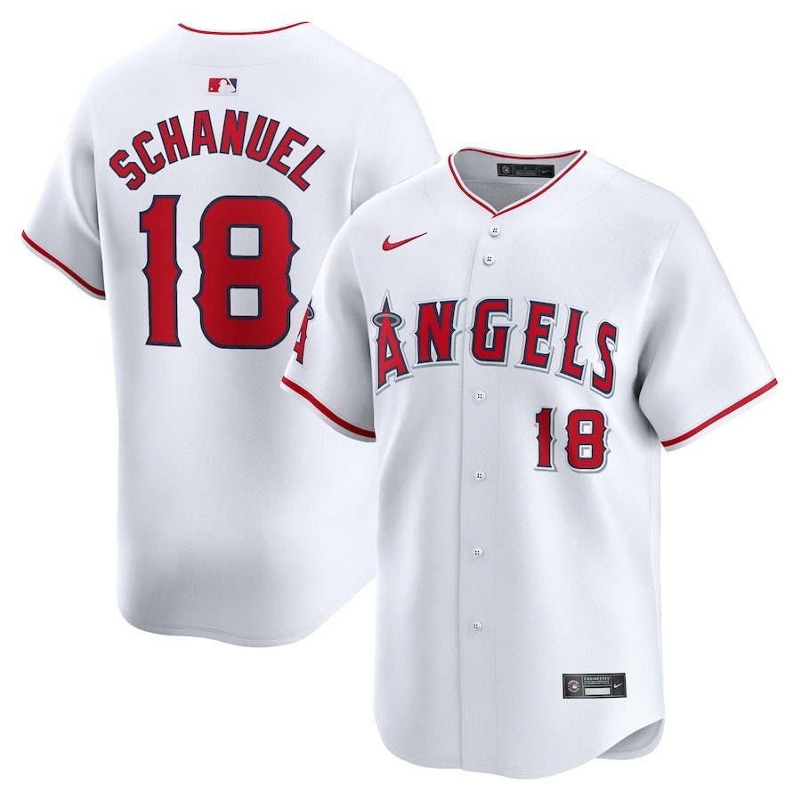 Los Angeles Angels #18 Nolan Schanuel Home Limited Player Jersey - White