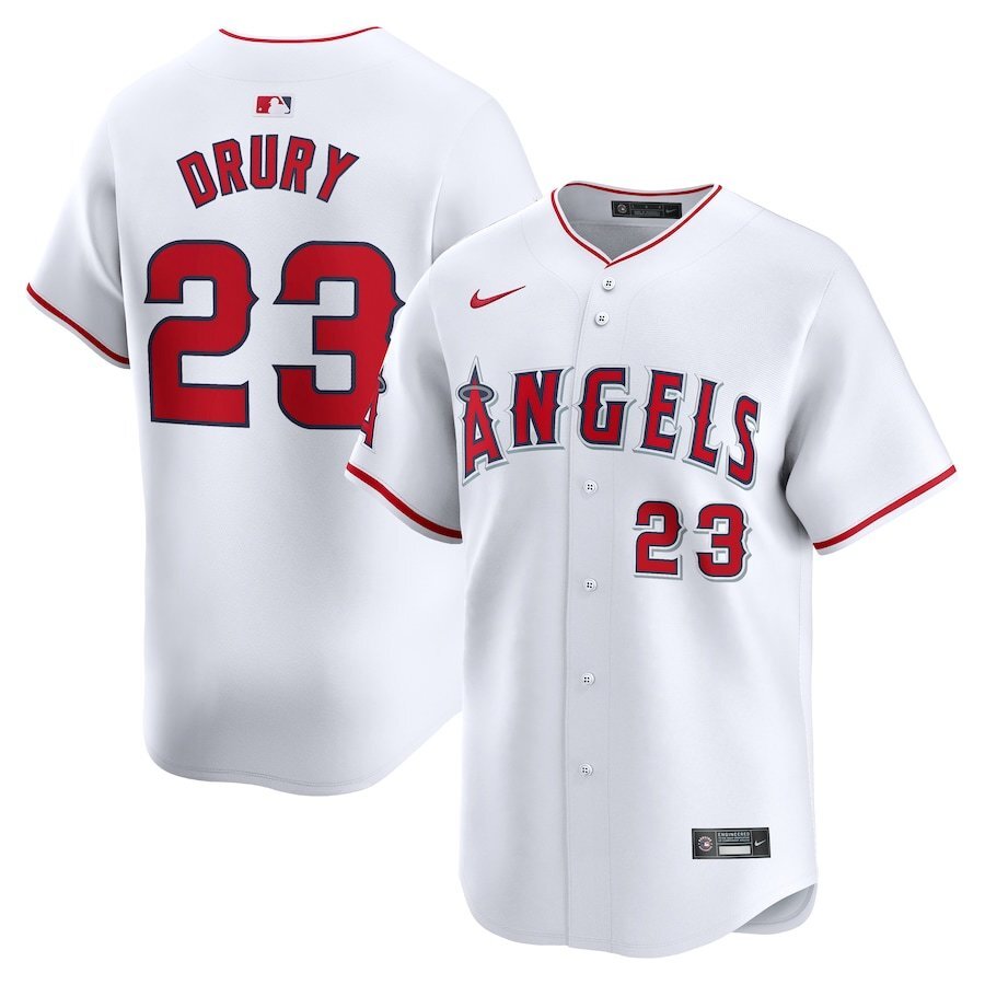 Los Angeles Angels #23 Brandon Drury Home Limited Player Jersey - White