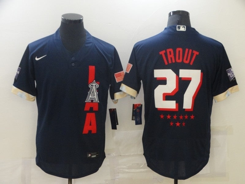 Los Angeles Angels #27 Mike Trout All-Star Elite 197