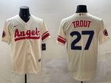 Los Angeles Angels #27 Mike Trout Angels City Adult
