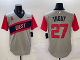 Los Angeles Angels #27 Mike Trout Angels Retro Adult Style 3