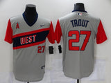 Los Angeles Angels #27 Mike Trout Angels Retro Adult Style 7