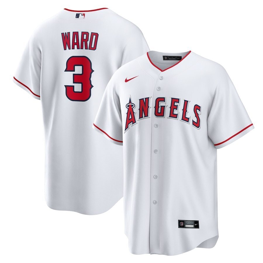 Los Angeles Angels #3 Taylor Ward Home Replica Jersey - White Style 2