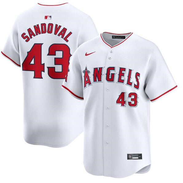 Los Angeles Angels #43 Patrick Sandoval White Home Limited