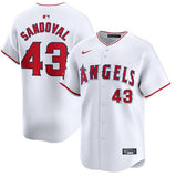 Los Angeles Angels #43 Patrick Sandoval White Home Limited